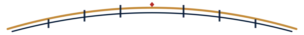 Decorative bridge-inspired divider
