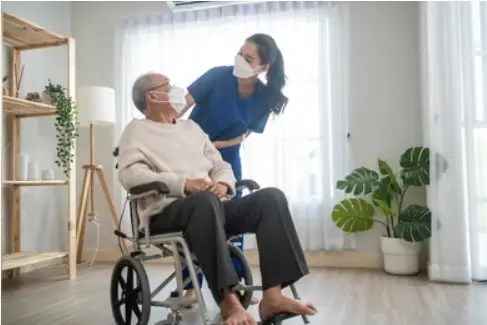 Caregiving work supported by Power Japan
