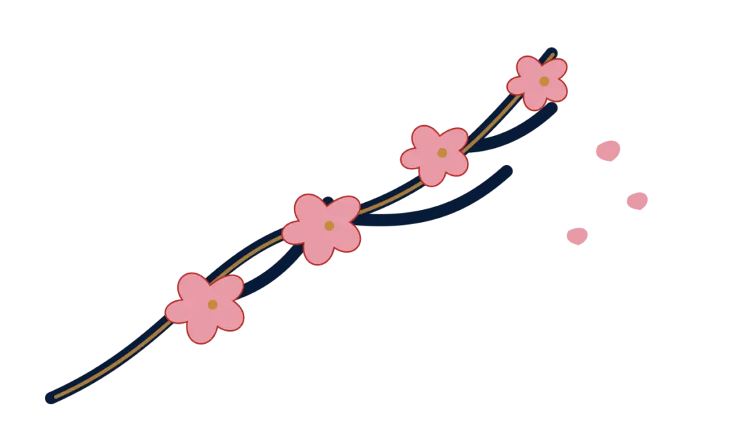 Decorative sakura branch