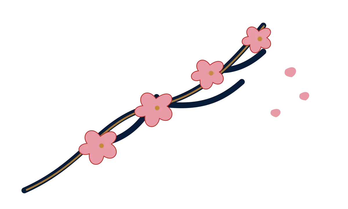 Decorative sakura branch