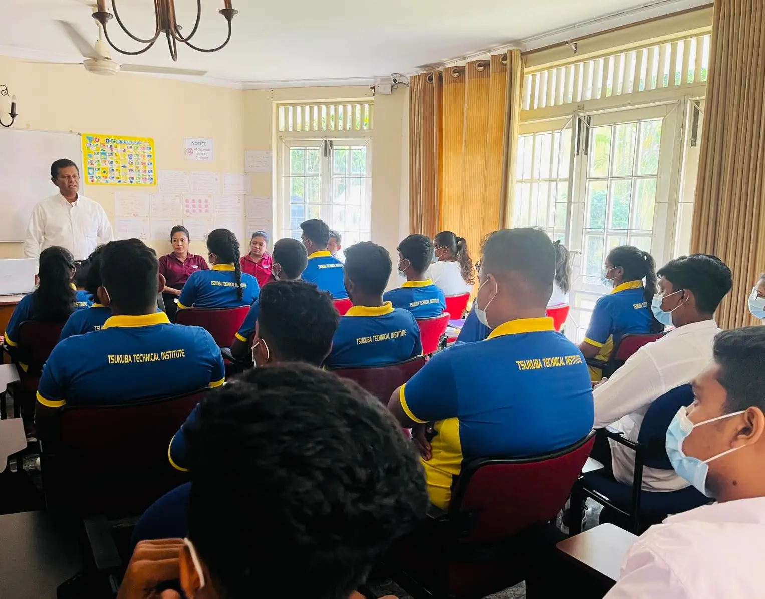Sri Lankan candidates in a Power Japan preparation session