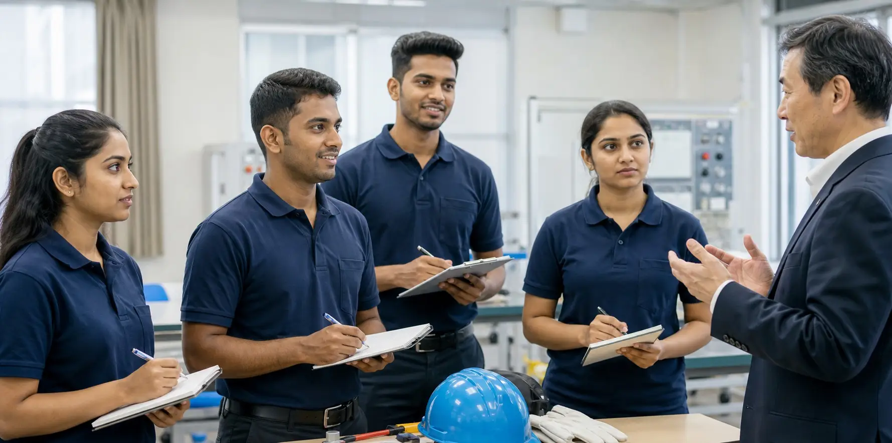 Sri Lankan candidates receiving practical workplace preparation